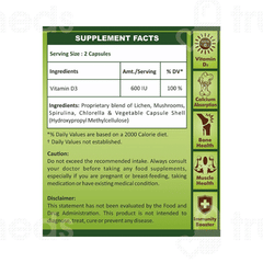 Geofresh Plant Based & Organic Vitamin D3 Veg Capsule 60