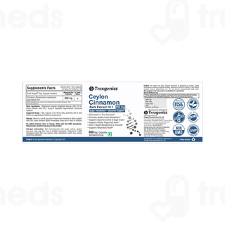 Trexgenics Ceylon Cinnamon 600mg Veg Capsule 60