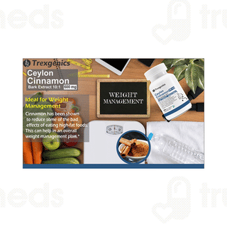Trexgenics Ceylon Cinnamon 600mg Veg Capsule 60