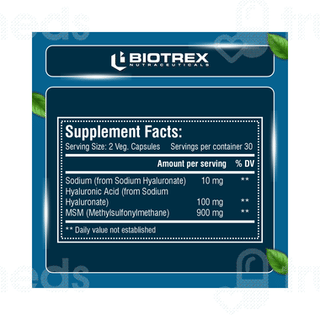 Biotrex Hyaluronic Acid 100mg Capsule 60