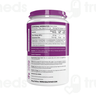 Healthy Hey Nutrition Zinc Citrate Vegetable Capsule 120