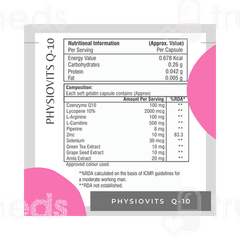 Physiovits Q10 Coenzyme Q10 Capsule 10