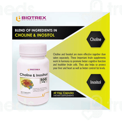 Biotrex Choline & Inositol 500mg Capsule 60