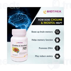 Biotrex Choline & Inositol 500mg Capsule 60