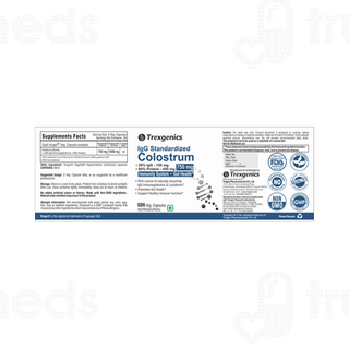 Trexgenics Igg Standardized Colostrum 750mg 60 Veg Capsule