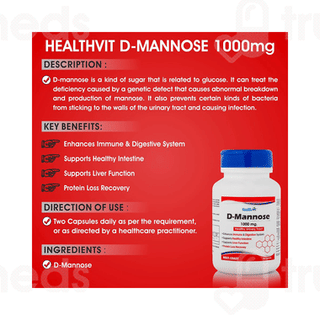 Healthvit D Mannose 1000mg Capsule 60