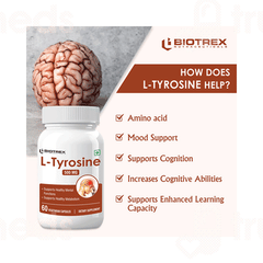 Biotrex L Tyrosine 500mg Veg  Capsule 60