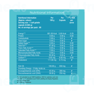 Healthyr U Advanced Omega 3 Fish Oil Capsule 60