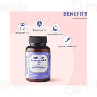 Bbetter Ksm 66 Ashwagandha 600mg Vegetarian Capsule 60