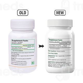 Biotrex Carica Papaya Leaf Extract 500mg Veg Capsule 60