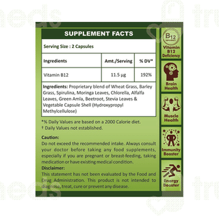 Geofresh Vitamin B12 Veg Capsule 60