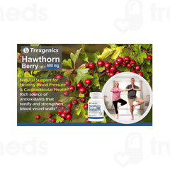 Trexgenics Hawthorn Berry 600mg Veg Capsule 60