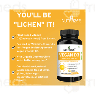 Nutrazee Vegan D3 Veg Liquid Capsule 60