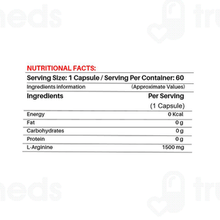 The Vitamin Company L Arginine Capsule 60