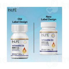 Inlife Vitamin D3 600iu Capsule 60 Inlife Vitamin D3 600iu Capsule 60