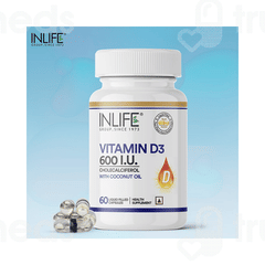 Inlife Vitamin D3 600iu Capsule 60 Inlife Vitamin D3 600iu Capsule 60