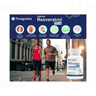 Trexgenics Natural Resveratrol 500mg Veg Capsule 30