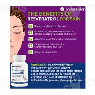 Trexgenics Natural Resveratrol 500mg Veg Capsule 30