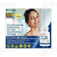 Trexgenics Natural Resveratrol 500mg Veg Capsule 30