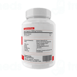Natureal Beetroot Extract 800mg Capsule 60