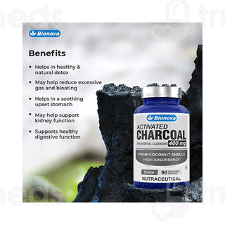 Bionova Activated Charcoal 400mg Vegetarian Capsule 90