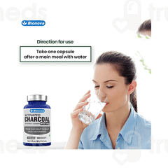 Bionova Activated Charcoal 400mg Vegetarian Capsule 90