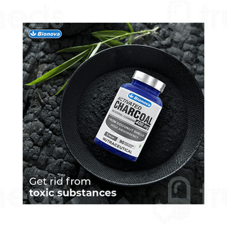 Bionova Activated Charcoal 400mg Vegetarian Capsule 90
