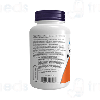 Now L Tyrosine 750mg Extra Strength Veg Capsule 90