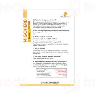 Healthroots Migoherb Capsule 60