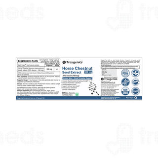 Trexgenics Horse Chestnut Seed Extract 500mg Veg Capsule 60
