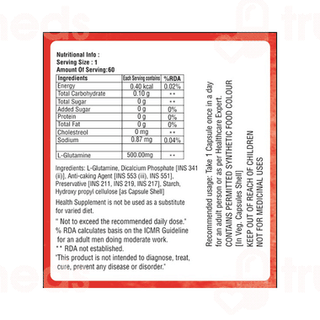 Nutrigrow L Glutamine Veg Capsule 60