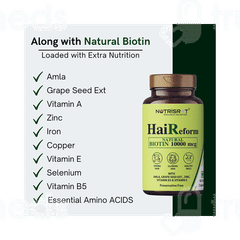 Nutrisrot Haireform Natural Biotin 10000mcg Veg Capsule 60