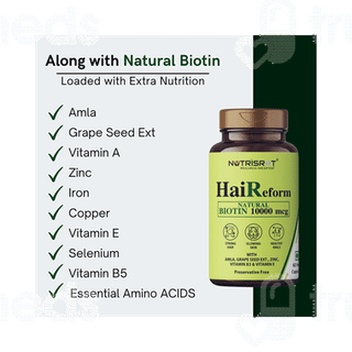Nutrisrot Haireform Natural Biotin 10000mcg Veg Capsule 60