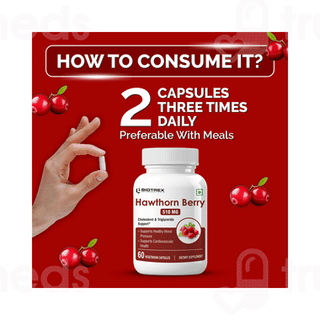 Biotrex Hawthorn Berry 510mg Veg Capsule 60