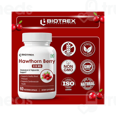 Biotrex Hawthorn Berry 510mg Veg Capsule 60