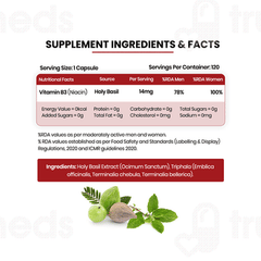 Himalayan Organics Plant Based Vitamin B3 14mg Vegetarian Capsule 120