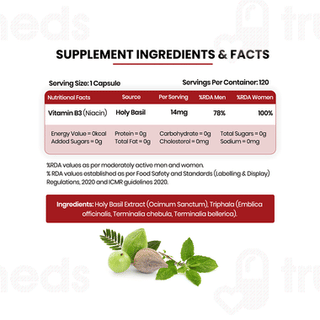 Himalayan Organics Plant Based Vitamin B3 14mg Vegetarian Capsule 120