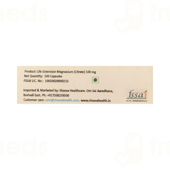 Life Extension Magnesium 100mg Vegetarian Capsule 100