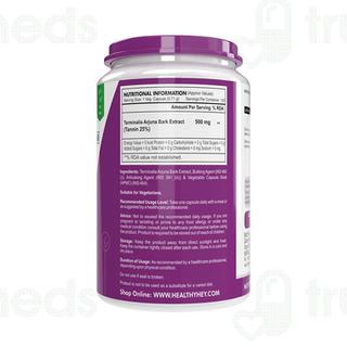 Healthy Hey Nutrition Terminalia Arjuna Bark Extract Vegetable Capsule 120