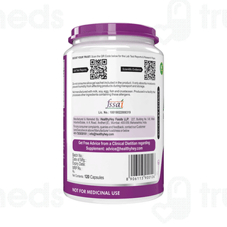 Healthy Hey Nutrition Terminalia Arjuna Bark Extract Vegetable Capsule 120