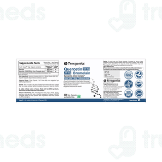 Trexgenics Quercetin 400mg Bromelain 200mg Veg Capsule 30