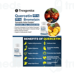 Trexgenics Quercetin 400mg Bromelain 200mg Veg Capsule 30