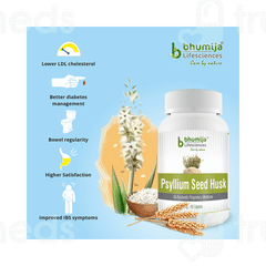 Bhumija Lifesciences Psyllium Seed Husk Capsule 60