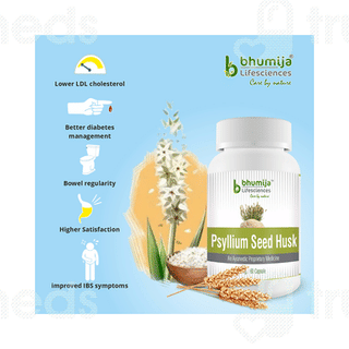 Bhumija Lifesciences Psyllium Seed Husk Capsule 60