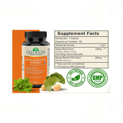 Greeniche Brain & Memory Support Vegetarian Capsule 60