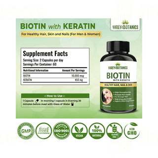 Varey Botanics Biotin With Keratin Capsule 60