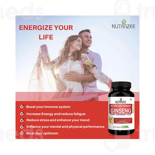 Nutrazee Korean Panax Ginseng Veg Capsule 90
