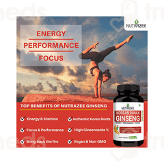 Nutrazee Korean Panax Ginseng Veg Capsule 90