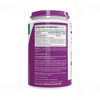 Healthy Hey Nutrition Grape Seed Extract Vegetable Capsule 90