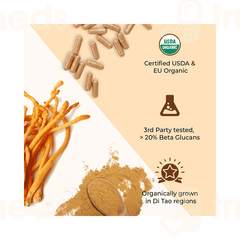 Rooted Active Naturals Cordyceps Militaris Veg Capsule 60